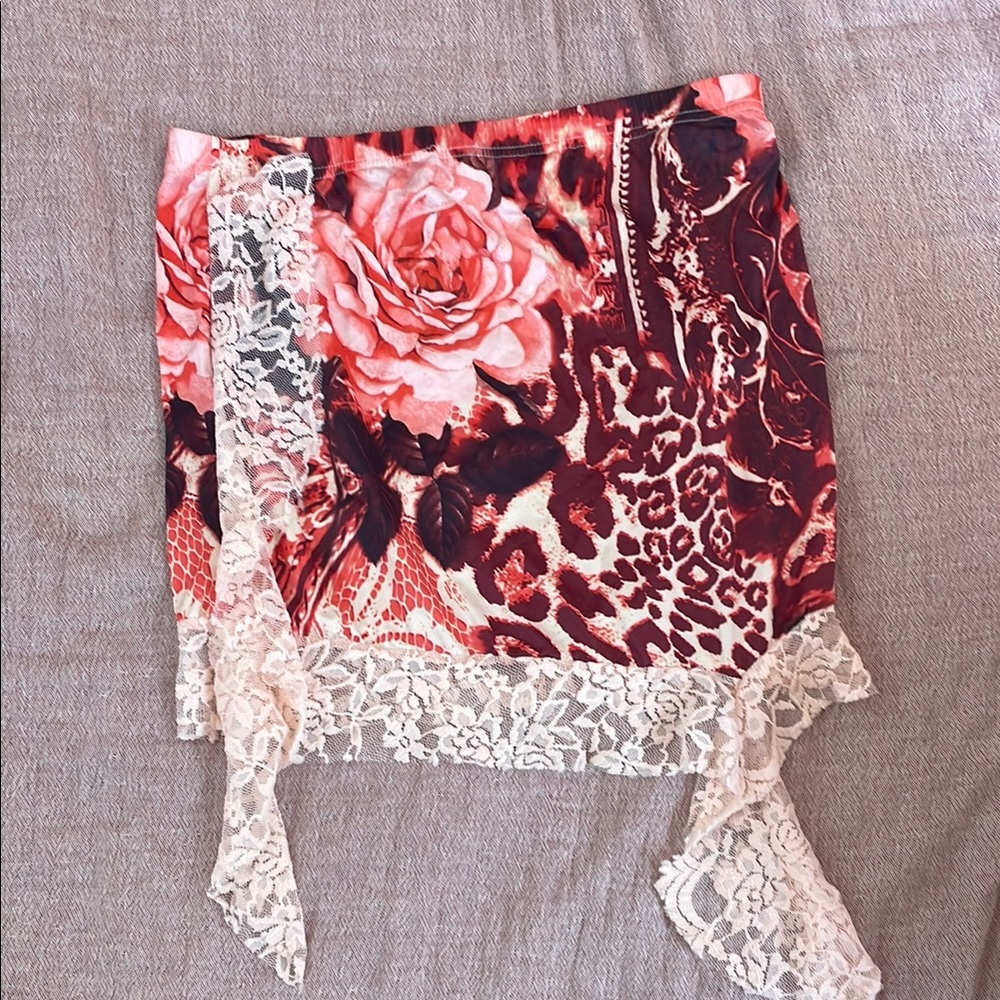 Floral and Lace Skirt